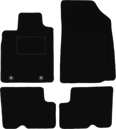 Zwarte veloursmatten voor: Dacia Duster 2WD SUV (2010-2018)