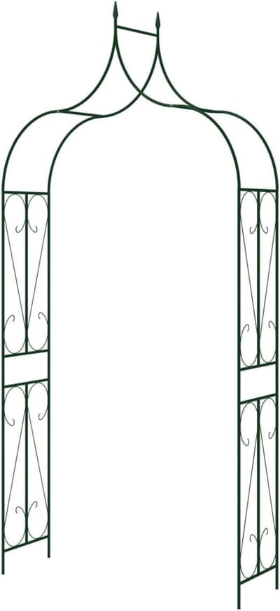 Rozenboog - Klimhulp Poort - Tuin Decoratie - Stevig IJzer - 120 x 258 cm - Donkergroen