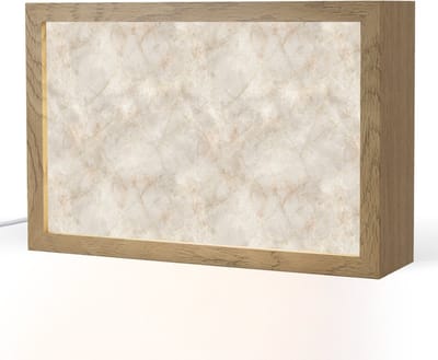 Tafellamp 30x20 cm - LED lamp - Lichtbeige - Goudbruine Nerven - Marmer - Decoratieve tafellampen - Dimbaar - Tafellampje slaapkamer - Woonkamer binnen