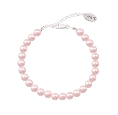 ARLIZI 2499 Parel armband lichtroze 6mm - sterling zilver - 21 cm