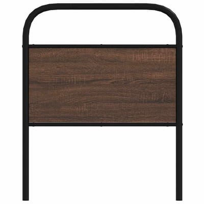 vidaXL Vervangend hoofdbord 75 cm bewerkt hout en staal bruin eikenkleurig
