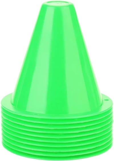 Football Marker Set van 10 Stuks voor Training, Plastic Markerpennen voor Sport en Coaching