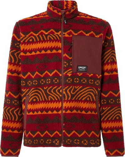 Oakley Apparel Mountain Fire Sherpa Fleece Met Volledige Rits Rood S Man