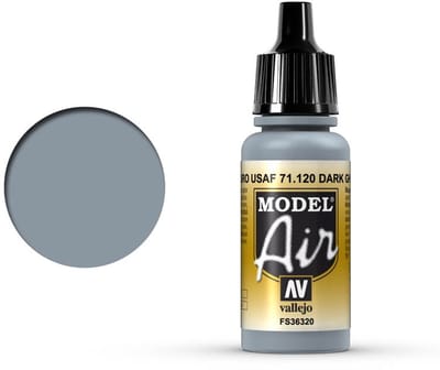 Vallejo Hobbyverf Acrylverf - 71120 Model Air Dark Ghost Grey - Acryl Verf flesje - 17 ml