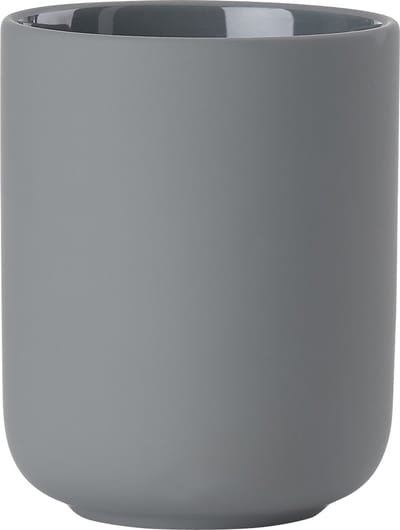 Zone Denmark Ume Tandenborstelbeker - Beker voor Tandenborstels - Tandenborstelhouder - Toilet & Badkamer Accessoires - 10,3 x 8,3 cm - Grijs