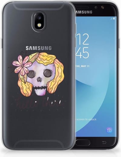 Silicone Back Case Samsung Galaxy J7 2017 | J7 Pro Boho Skull