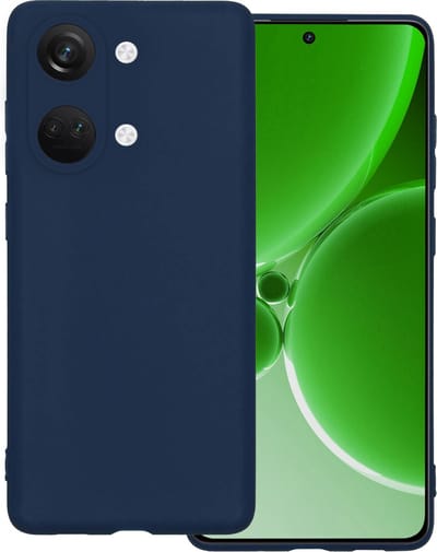 Hoesje Geschikt voor OnePlus Nord 3 - Sterk & Shockproof - Hoes Cover - Siliconen Case - Donkerblauw