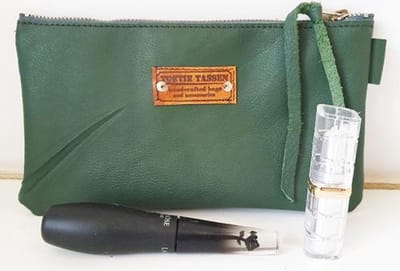 Toetie & Zo Handgemaakte Etui - Leer - Groen - Telefoontas - Makeuptas - Pennenetui - Medicijnhoesje - Leder