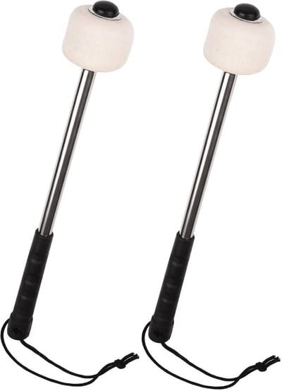 Dailygoody - Bass Drum Mallet - Wol Vilt Drum Stick - Ergonomisch Handvat - 2 Stuks - Percussie Instrument Accessoire - Geschikt voor Professionals en