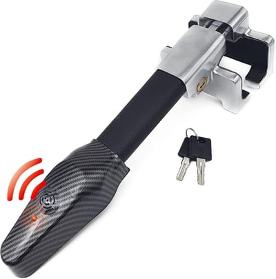 PromoHome Universeel Stuurslot met Luid Alarm - 120 dB Anti-diefstal Beveiliging voor Auto's