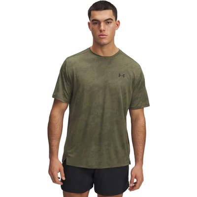Under Armour Tech Vent Jacquard Sportshirt heren Donkergroen XL
