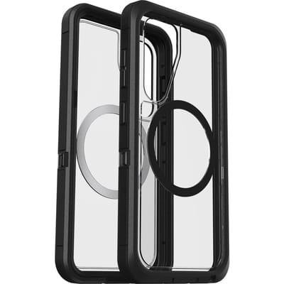 OtterBox Defender Samsung Galaxy S25 Back Cover met Magneet Transparant met Zwarte Rand