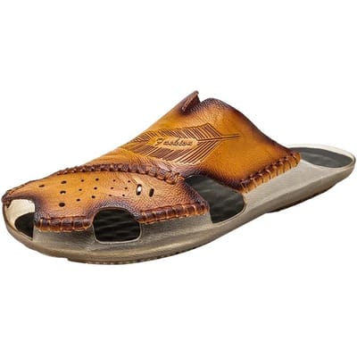 Baotou handgemaakte Flats Schoenen Zomer Strand heren Slippers, maat 35-48 48 brown