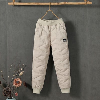 Pantalon épais en coton avec polaire ajoutée pour les vêtements décontractés d'hiver pour femmes, vêtement d'extérieur en peluche pour la chaleur et chevilles resserrées XL black