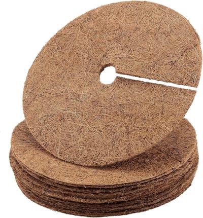 Set van 6 Kokosmatten voor Winterbescherming - Duurzame Kokosdisc voor Planten, Isolatie en Bescherming Tegen Kou