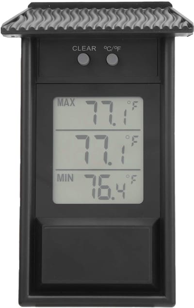 Dailygoods - Digitale Thermometer - Buiten Temperatuurmeter - Groot Display - Waterdichte Tuinthermometer - Max-Min Functie - Geschikt voor Tuin en Ka...