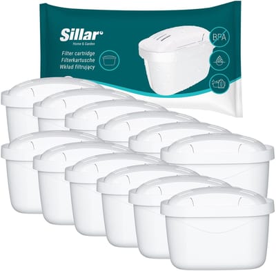 12x Aquafloow Waterfilters voor Brita - voor Waterkan - waterfilters voor Maxtra+, Style, Merella Cool, Mavea Elemaris XL