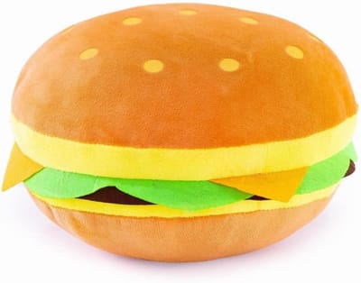 Grappig Voedsel Kussen Speelgoed - Pluche Friet Kussen 40cm en Schattige Hamburger Knuffel voor Kinderen en Thuisdecoratie