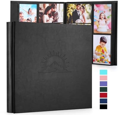 Fotoalbum 10 x 15 cm voor 600 foto's - Klassiek fotoalbum met leren hoes voor bruiloft, jubileum, baby en familie