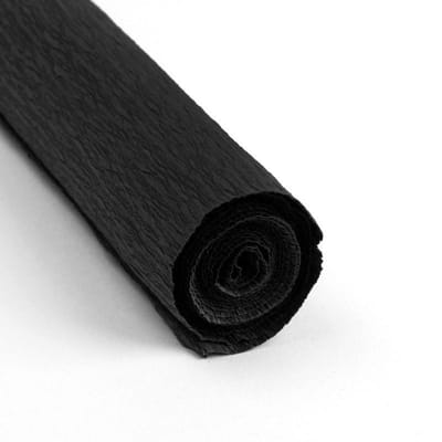 50x250cm gekleurde crêpepapierrol Origami gekreukt crêpepapier knutselwerkje DIY bloemendecoratie cadeaupapier knutselwerkje zwart