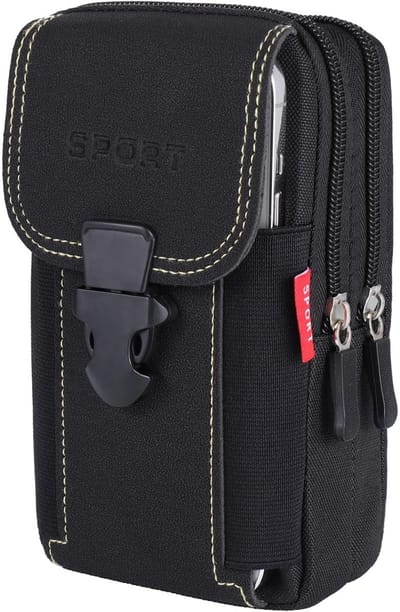 EXCITAT Kleine heuptas voor heren - Tactische heuptas - Multifunctionele heuptas met telefoonhoesje - Geschikt voor fietsen, wandelen, kamperen