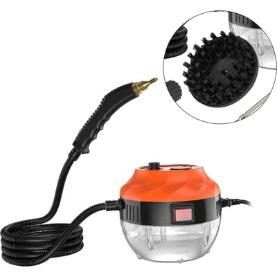 Stoomreiniger 1500W 6 Instelbare Snelheden Grote Watertank Handheld Stoomreiniger voor Huis Keuken Badkamer B-UK black