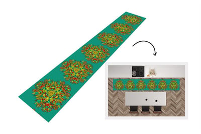 Keukenloper - Loper keuken - Patronen - Krullen - Folklore - 300x50 cm - Keukenloper vinyl