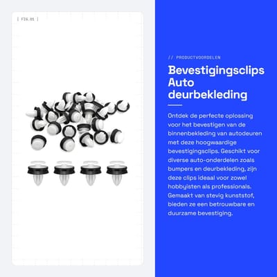 Dailygoods- Bevestigingsclips 50 stuks - Deurbekleding Clips - Kunststof - Universeel - Lichtgewicht - Robuust en Duurzaam - Deurbekleding Clip