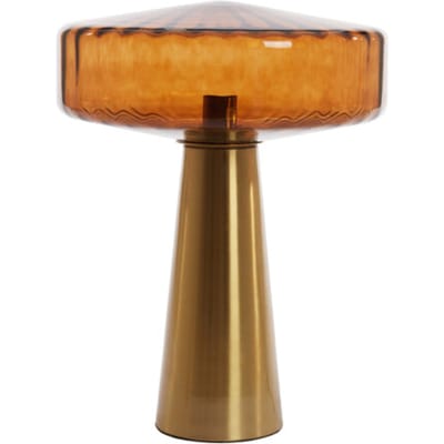 vtwonen Tafellamp Pleat - Bruin - Ø40cm - Retro - Woonkamer - Slaapkamer