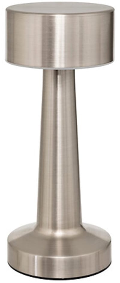 Atmosphera portable tafellamp Caracas - H21 cm - zilver - draadloos/oplaadbaar - binnen/buiten - aanraaksensor