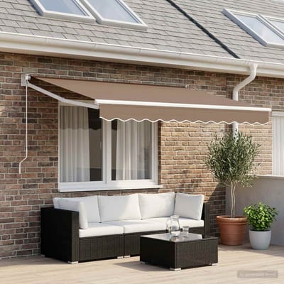 vidaXL - Vervangingsdoek - zonnescherm - voor - 4x2 - m - Taupe - Polyester