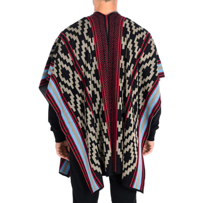 Mouwloze gebreide poncho voor tussen het seizoen RMS006-XC037 man