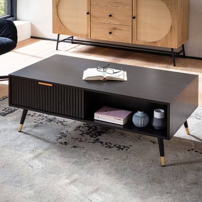 Sky Style Nobel Rechthoekige Salontafel Zwart met Lades