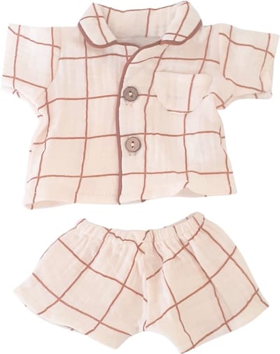Minikane Poppenkleding Pyjama Eden Creme 34 cm