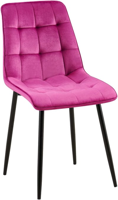 CLP Gifford Eetkamerstoel - klassiek - zonder armleuning - Velvet - fluweel - purper Fluweel