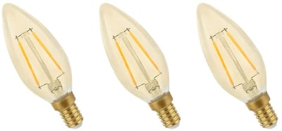 Spectrum LED Lamp E14 2W 230V - 260 Lumen - 2400K Warm wit - Gezellig licht - Energiezuinig - 3 stuks