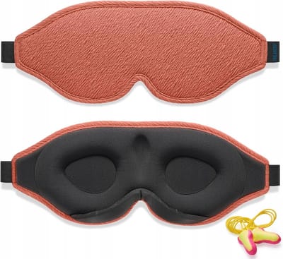 Zachte Oranje Slaapmasker - 100% Lichtblokkerend voor Reizen