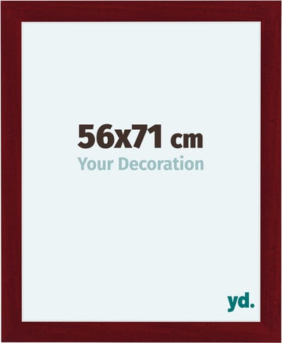 Your Decoration - Fotolijst 56x71 cm - MDF - Wijnrood Geveegd - Como