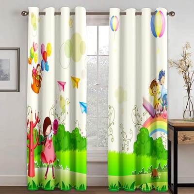 Luchtballon Kleur Rood Potlood Polyester 3D Design-Kleurpotlood Digitaal Gedrukt Mooie Effen Gordijnen voor Woonkamer 100W160H(CM)40x63in&Grommet Top