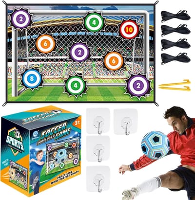 Voetbalspelset Kinderen - Voetbal Trainingsmat - Buiten Spelen - Veilig en Draagbaar - 16 x 16 cm - Meerdere Kleuren