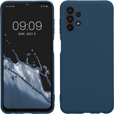 kwmobile telefoonhoesje geschikt voor Samsung Galaxy A13 4G - Hoesje voor smartphone - Back cover in marineblauw