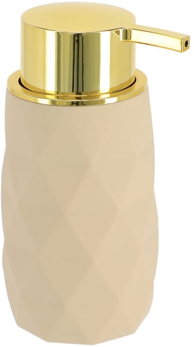 Tendance Zeeppompje/dispenser Diamond - beige - kunststof - 6 x 15 cm