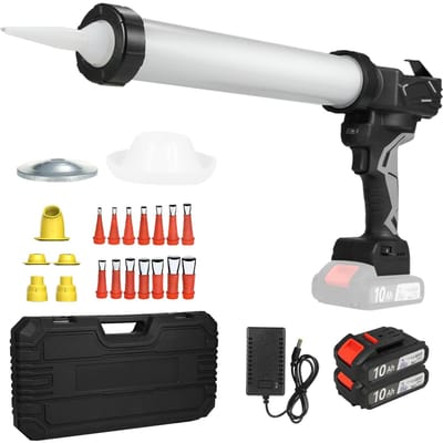 21V 68VF Draadloze Kitspuit met Aluminium Buis Op Batterijen Werking Elektrische Kitlijm US Plug & 2 Battery zwart witte kleur