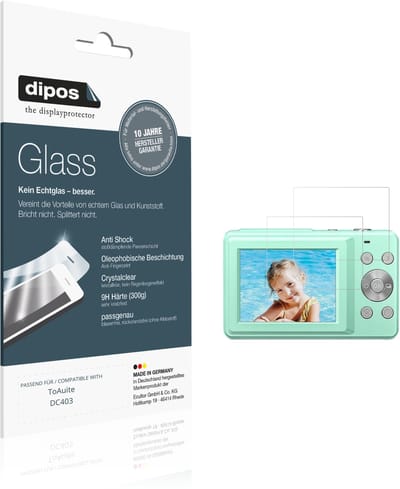 dipos – 2x Pantserfolie geschikt voor ToAuite DC403 | 9H Screenprotector