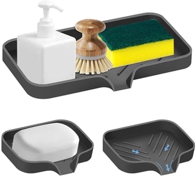 Siliconen Sponshouder Set - 3 Stuks voor Keuken en Badkamer
