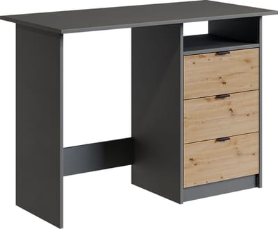 Vicco Meiko Bureau – 105 x 50 cm met laden Antraciet/Artisan