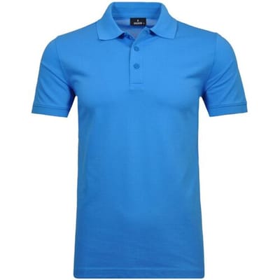 Ragman Piqué Poloshirt Uni No Logo Blauwgrijs / male