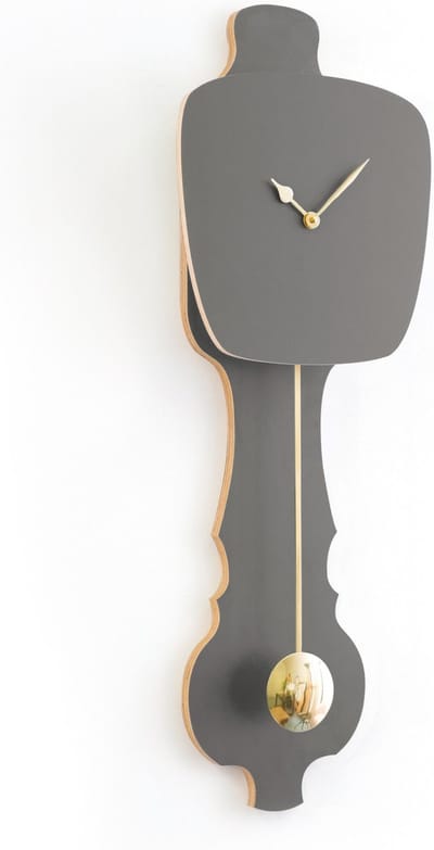 Wandklok Steen Grijs & Glimmend Goud maat S