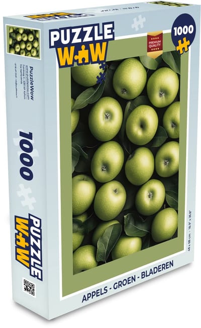 Puzzel Appels - Groen - bladeren - Legpuzzel - Puzzel 1000 stukjes volwassenen