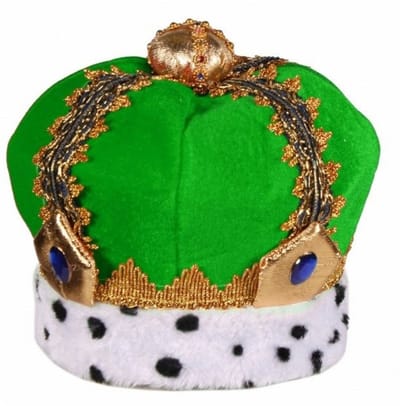Luxe kinder koningskroon Groen Kinderen Unisex Groen Koningsdag Maat One size
